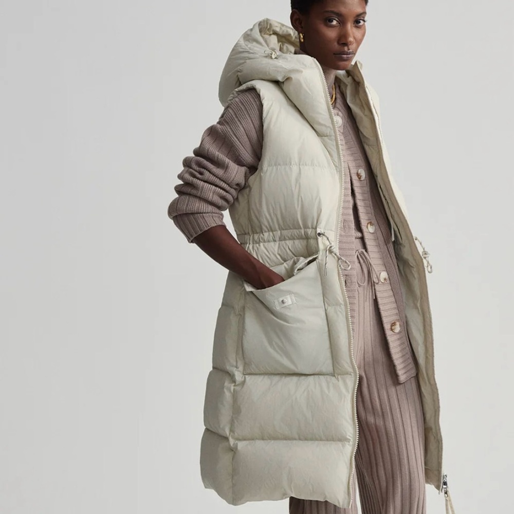 Varley Beige Puffer Vest